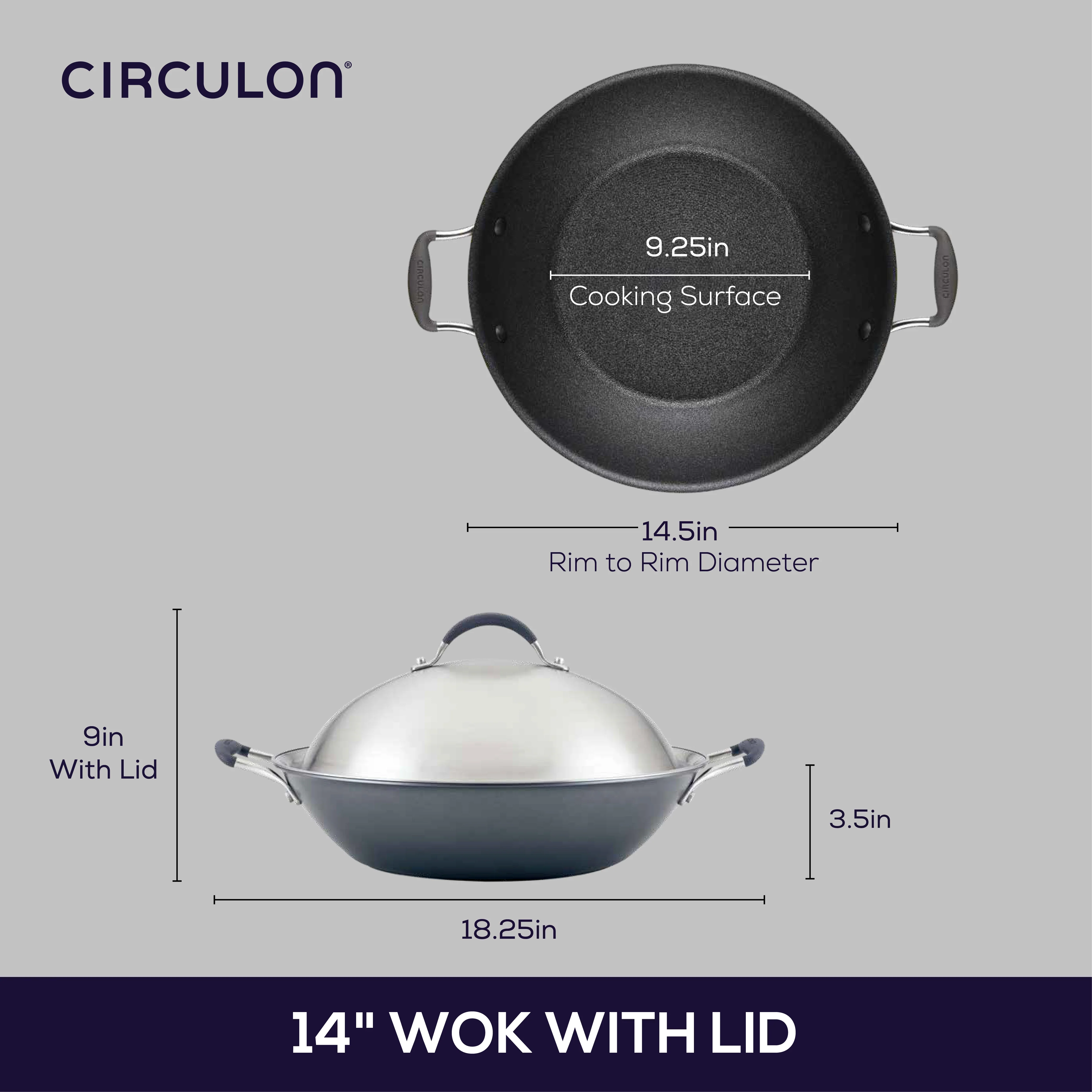 14-Inch A1 ScratchDefense™ Nonstick Wok with Lid - Image 8