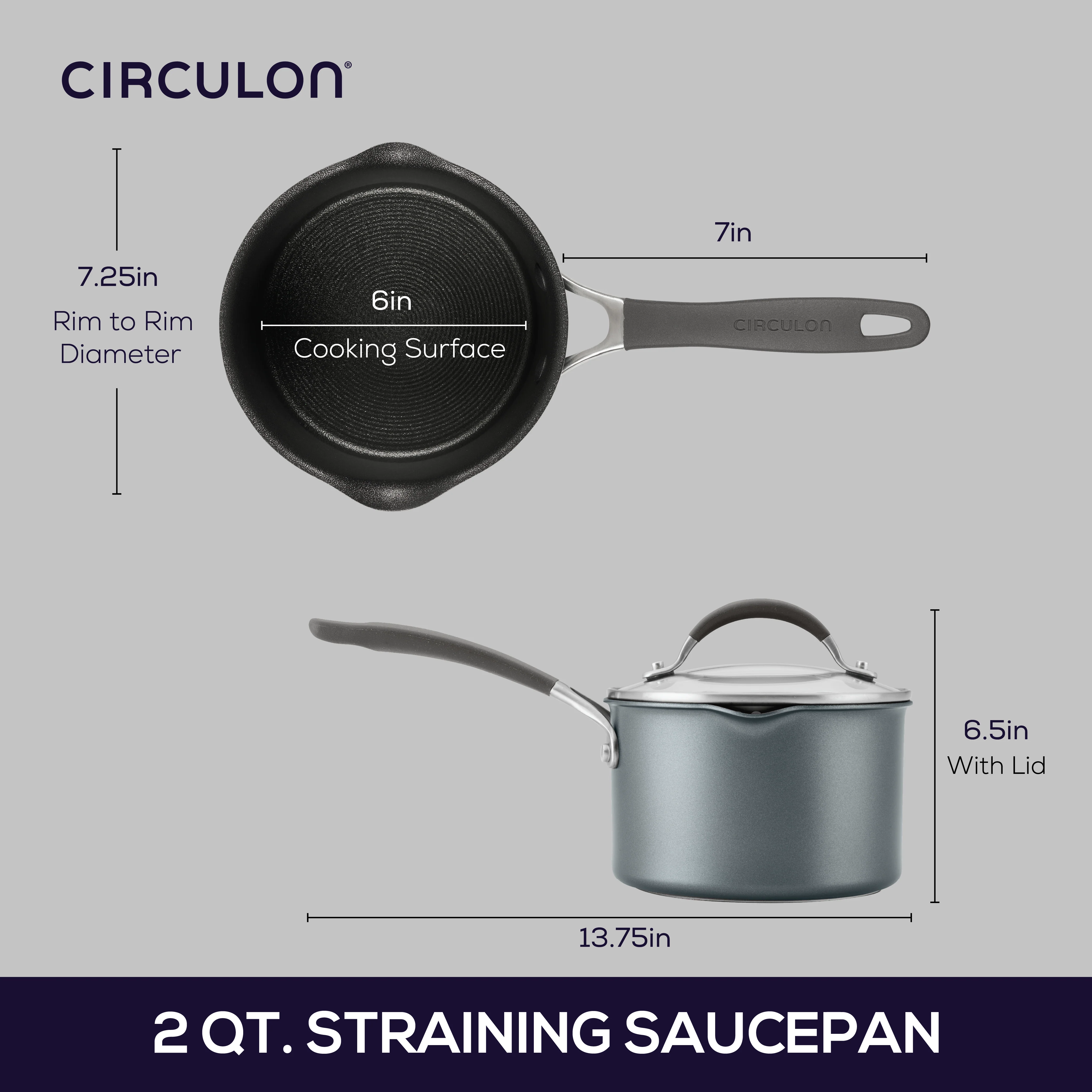 2-Quart A1 ScratchDefense™ Nonstick Sauce Pan with Lid - Image 11