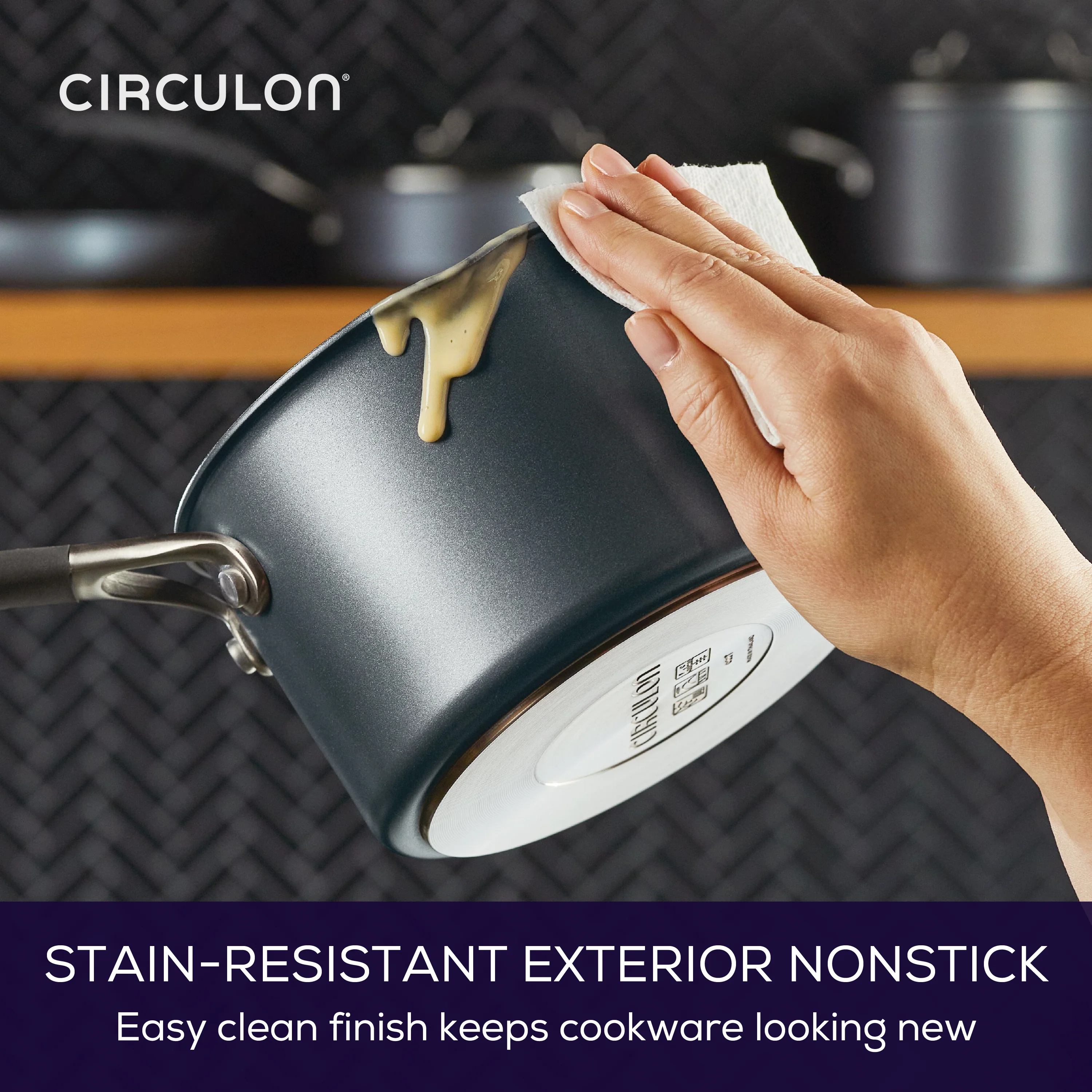 2-Quart A1 ScratchDefense™ Nonstick Sauce Pan with Lid - Image 7