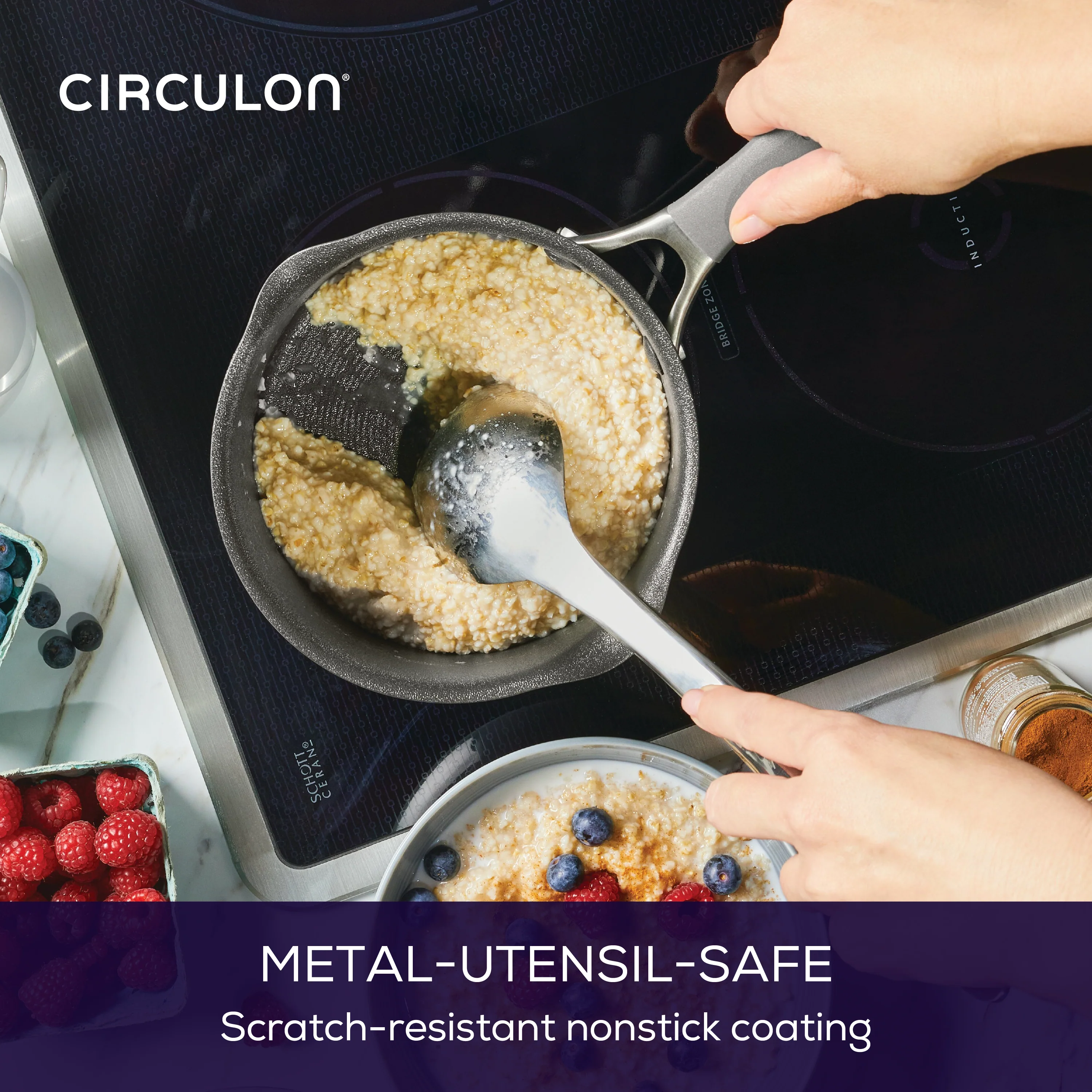 2-Quart A1 ScratchDefense™ Nonstick Sauce Pan with Lid - Image 9