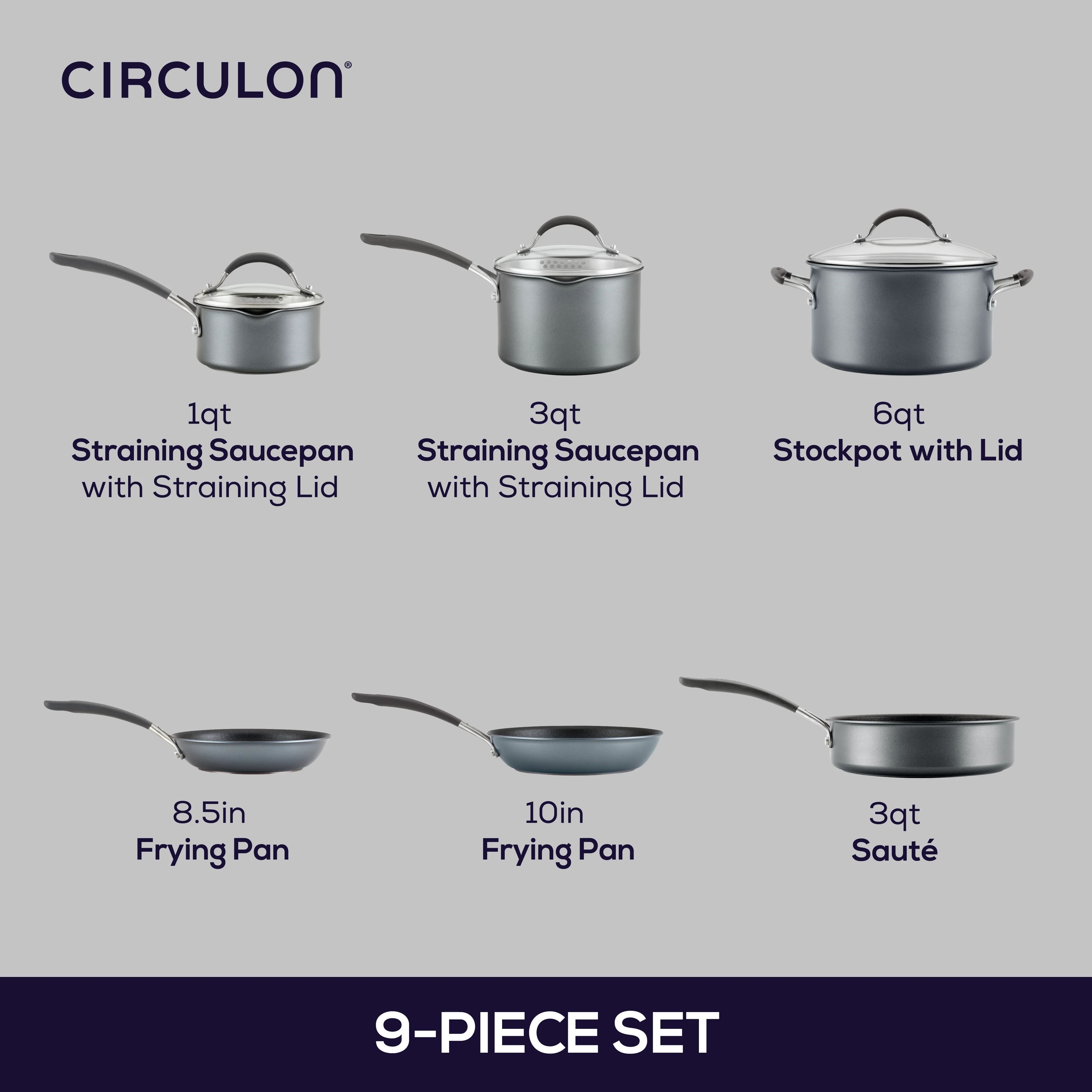 9-Piece A1 ScratchDefense™ Nonstick Cookware Set - Image 11
