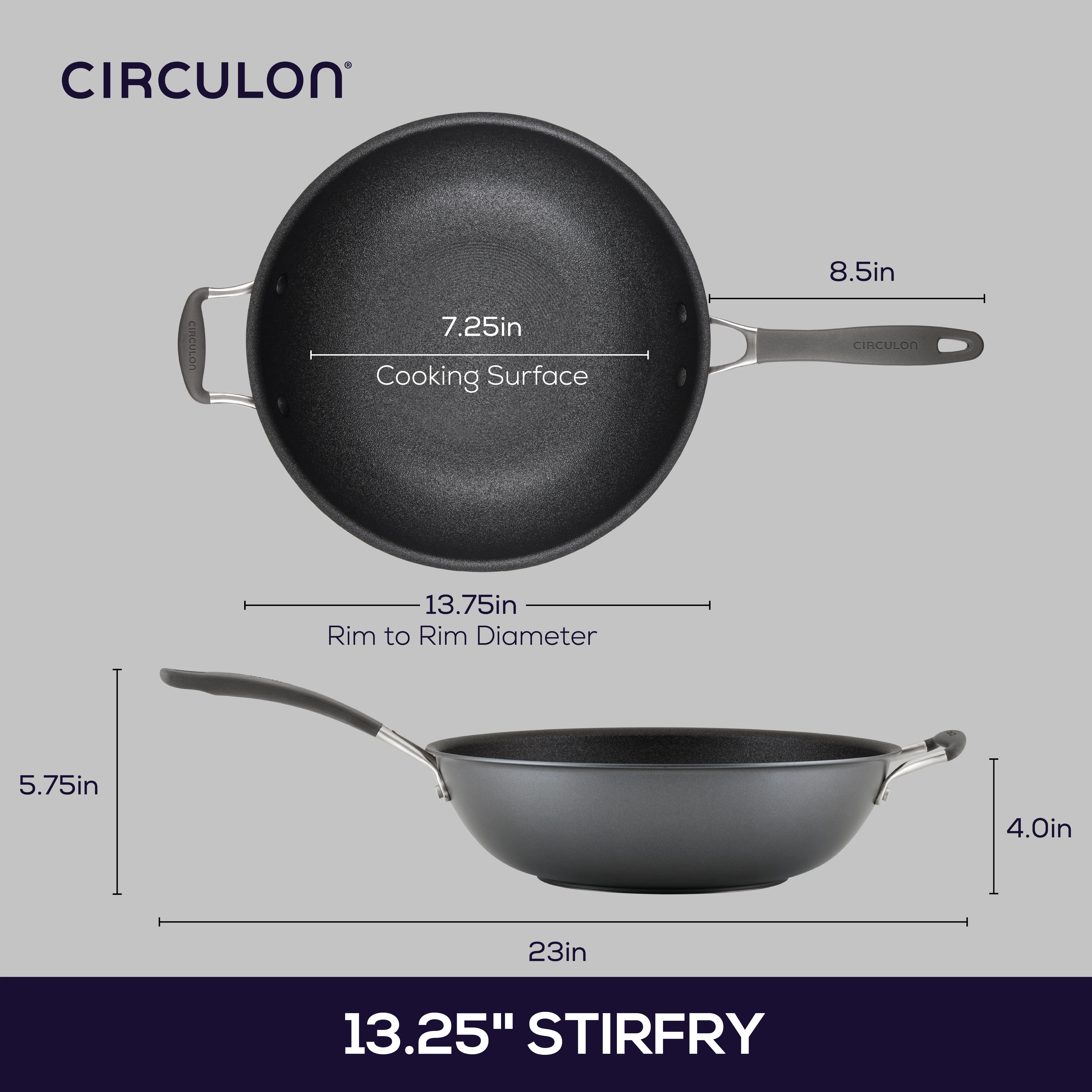 13-Inch A1 ScratchDefense™ Nonstick StirFry with Helper Handle - Image 3