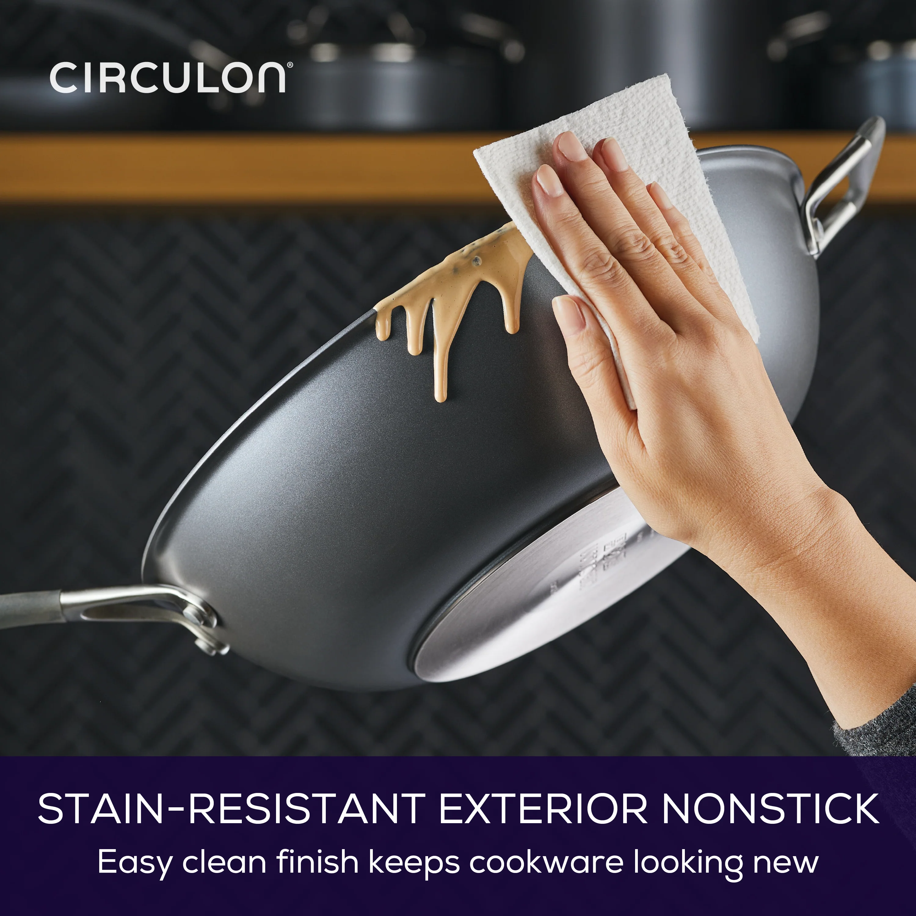 13-Inch A1 ScratchDefense™ Nonstick StirFry with Helper Handle - Image 7