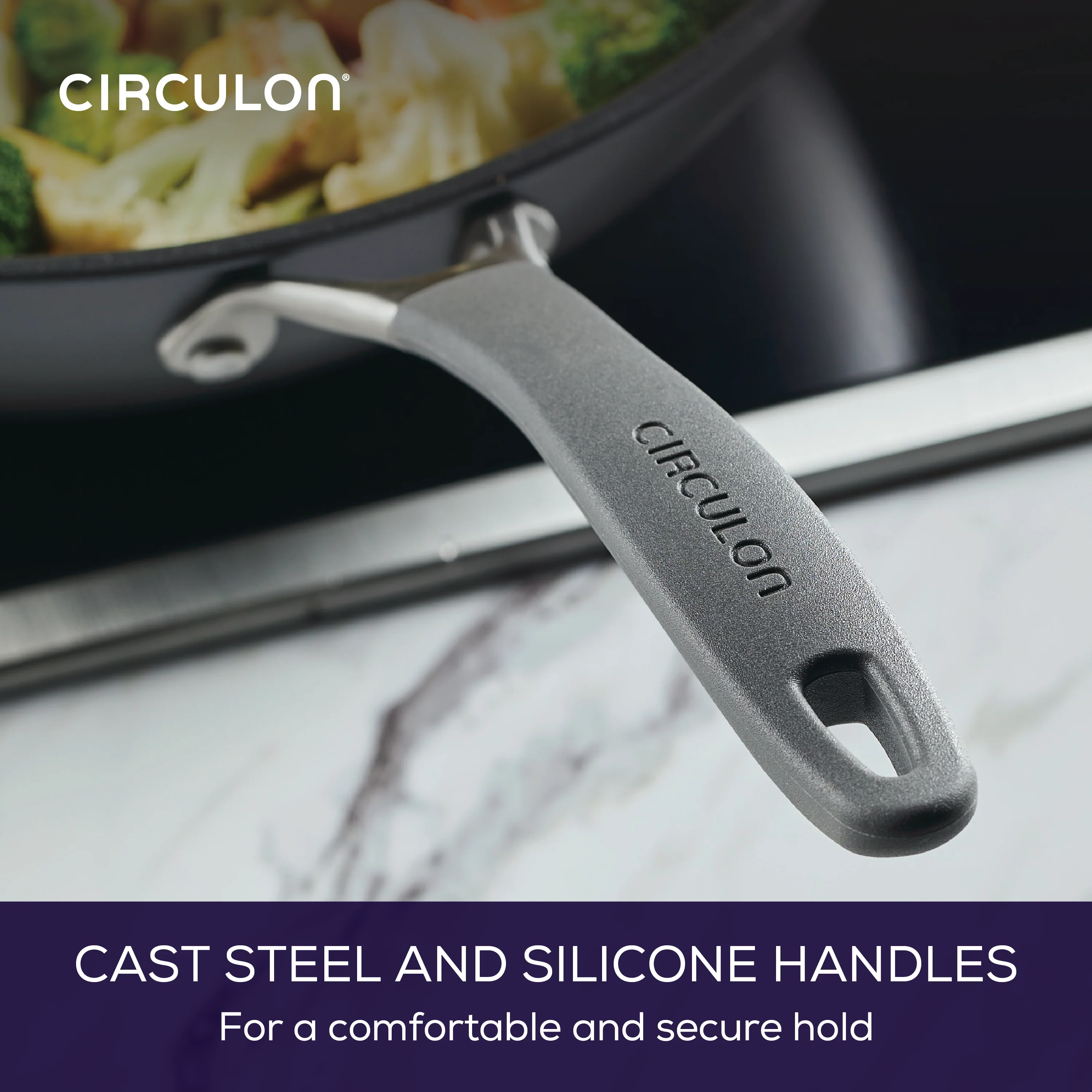 13-Inch A1 ScratchDefense™ Nonstick StirFry with Helper Handle - Image 8