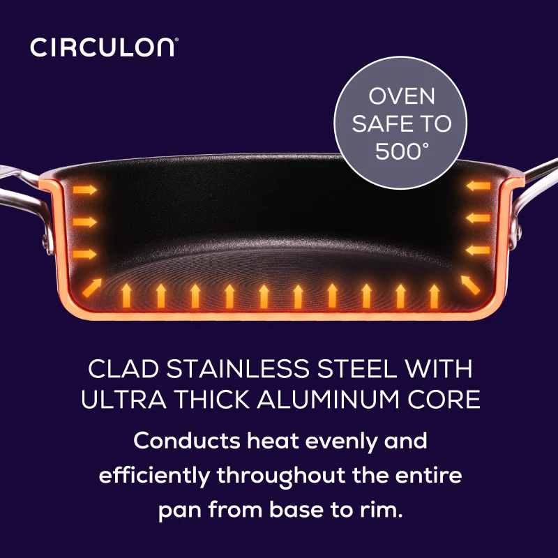 Nonstick 7-Quart Braiser with Lid - Image 4