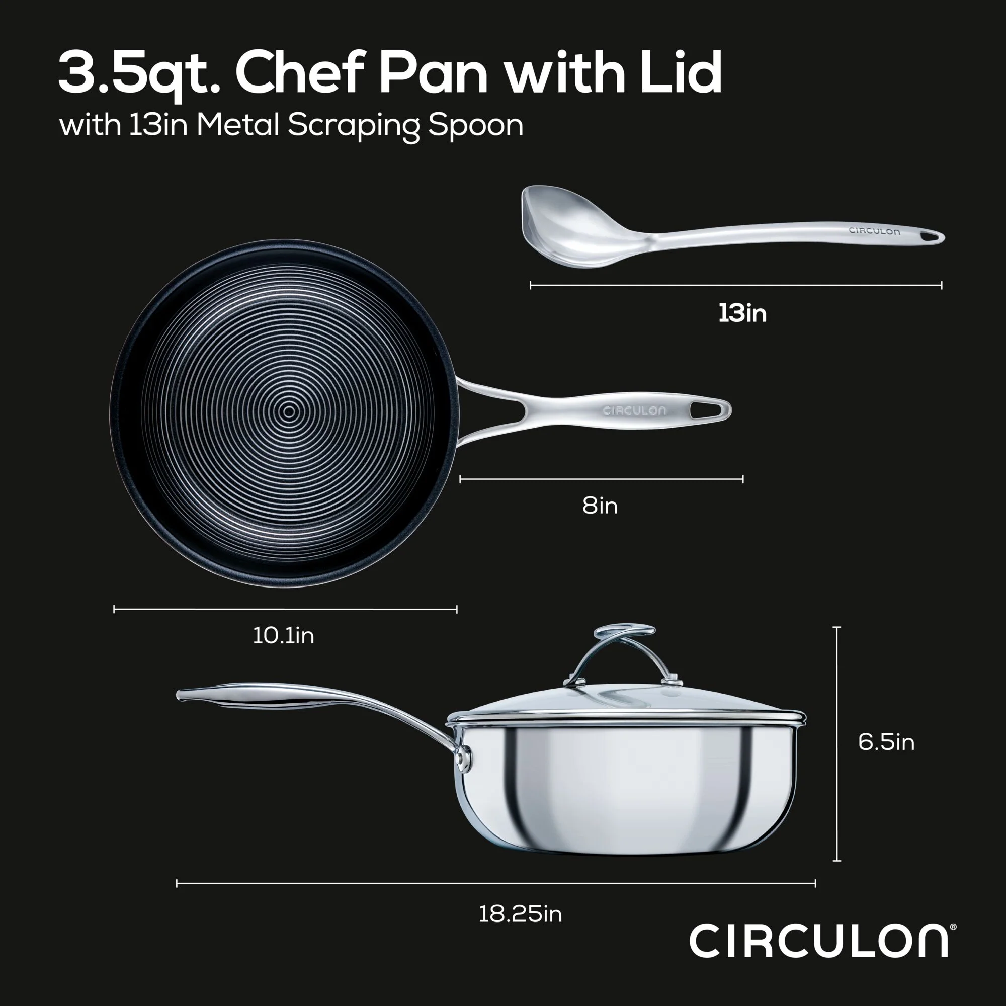 3.5 Quart Covered Chef Pan w/ Spoon - Image 8
