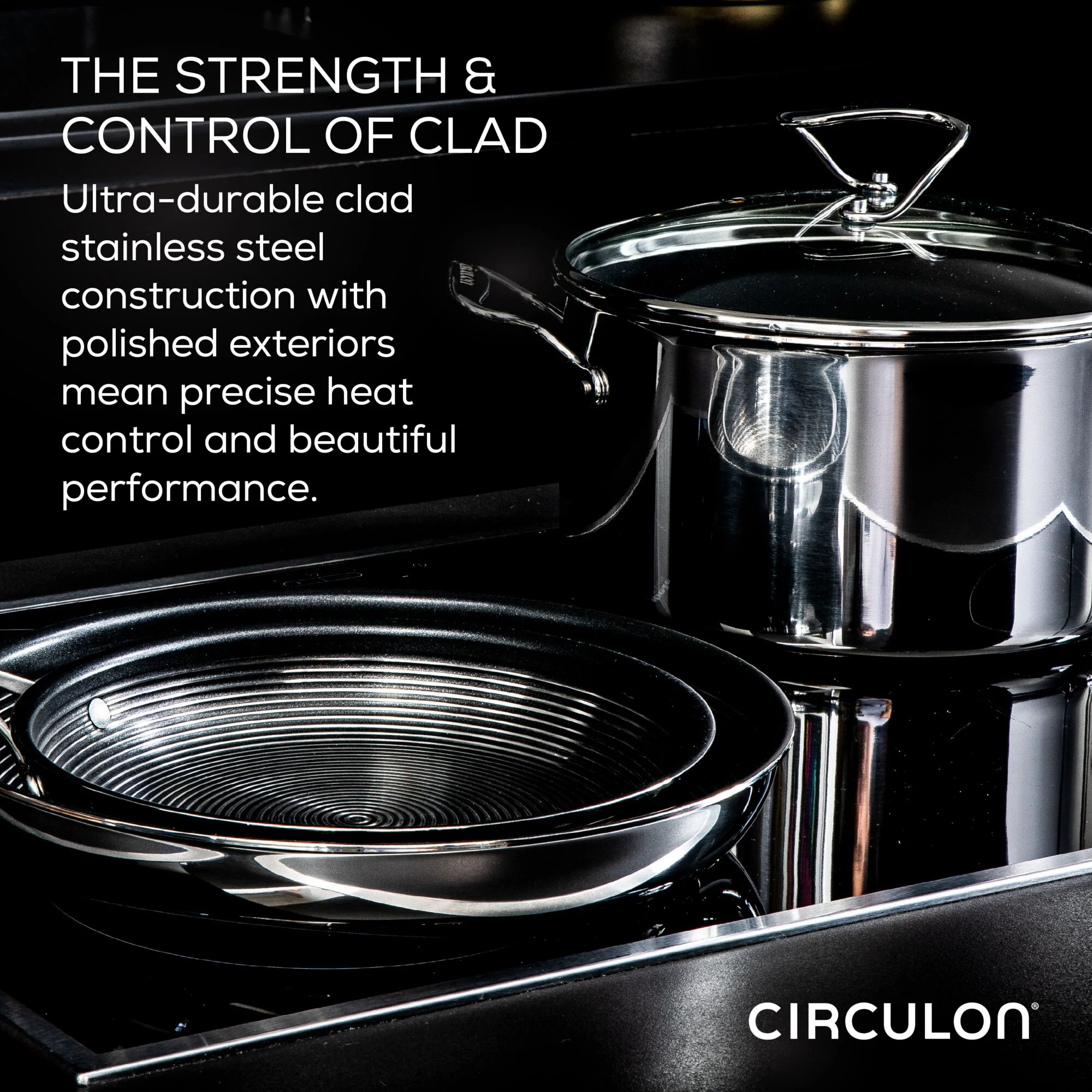 10-Piece Stainless Steel Cookware Set with 2-Piece Bonus Utensil Set - Image 6