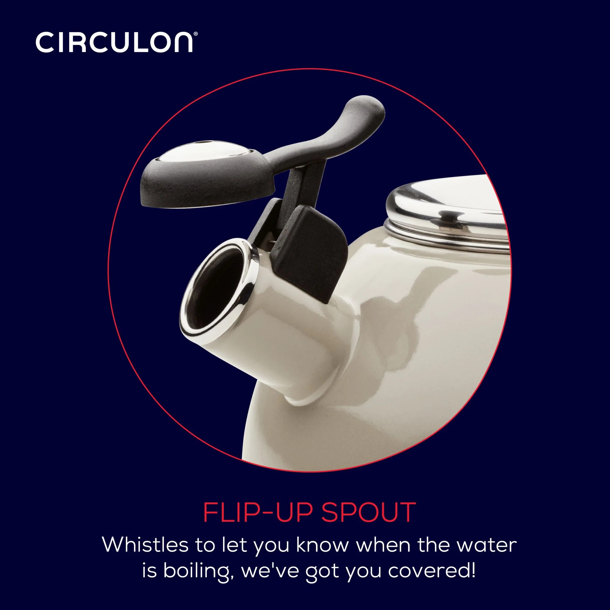 2-Quart Whistling Teakettle with Flip-Up Spout - Image 16