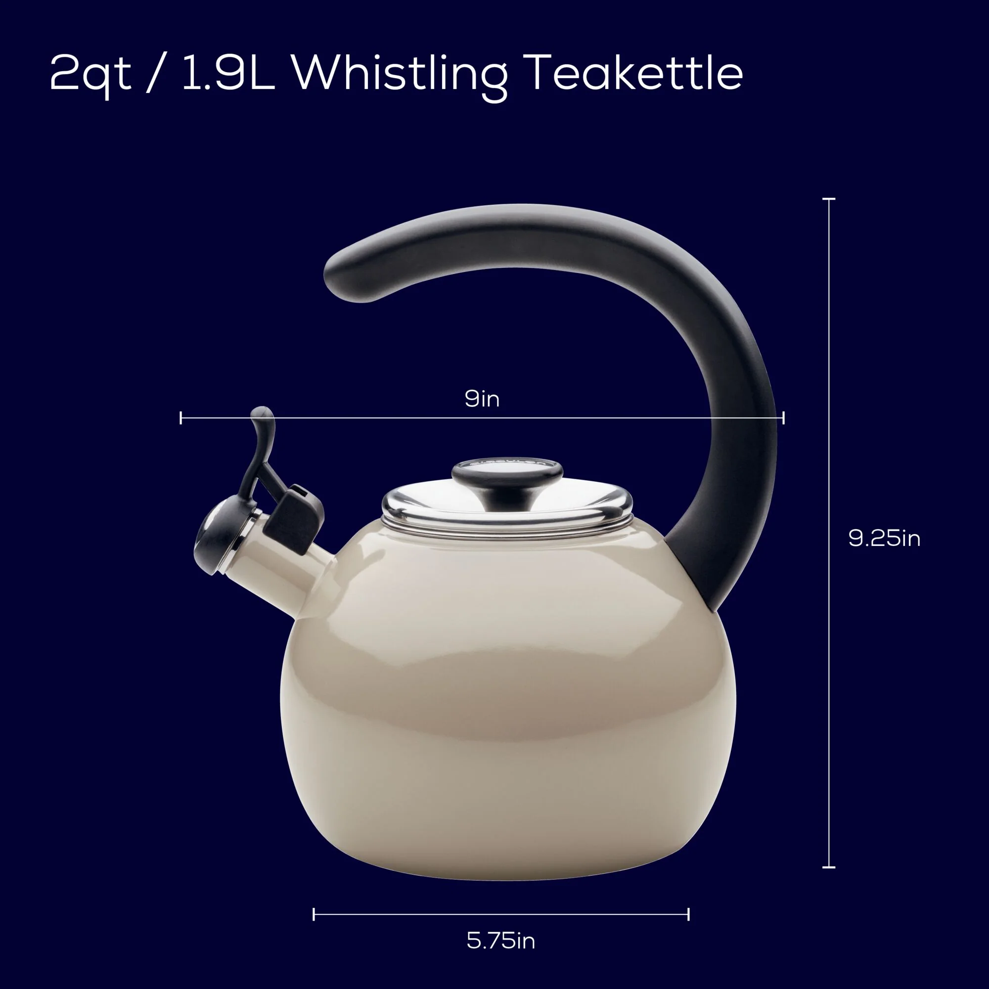 2-Quart Whistling Teakettle with Flip-Up Spout - Image 17