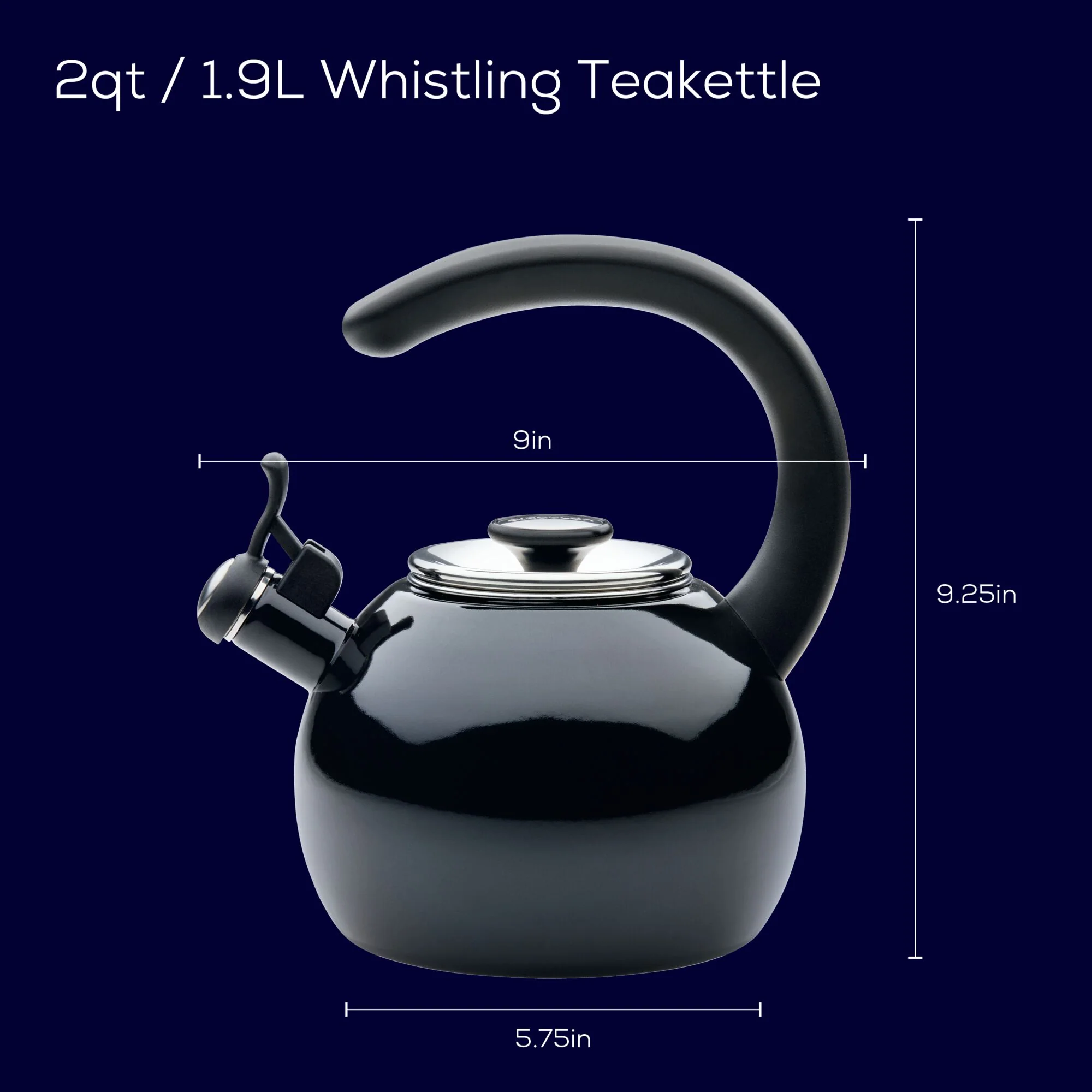 2-Quart Whistling Teakettle with Flip-Up Spout - Image 9