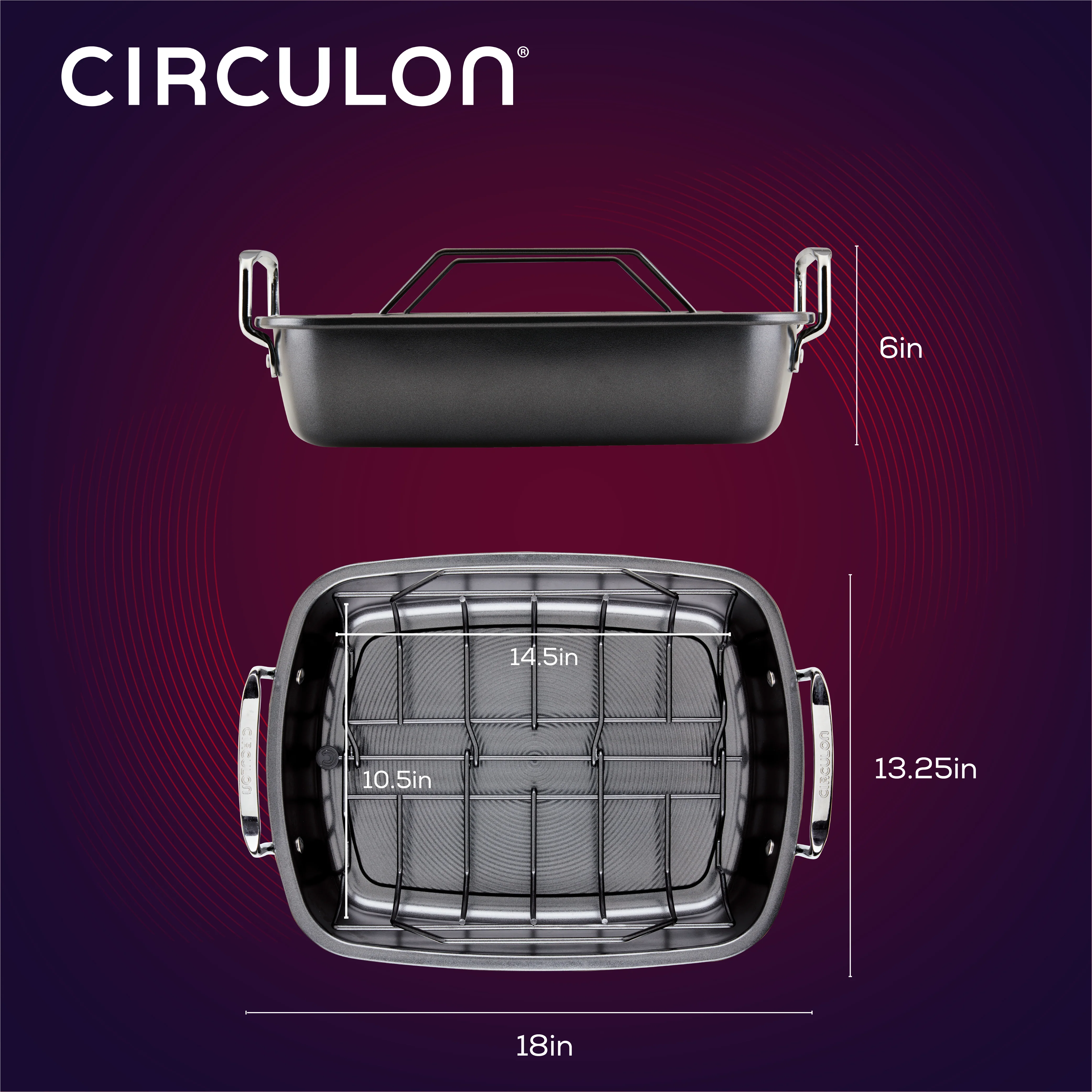 Roasting Pan: Nonstick Roaster Pan with Easy Serve Rack - Image 6