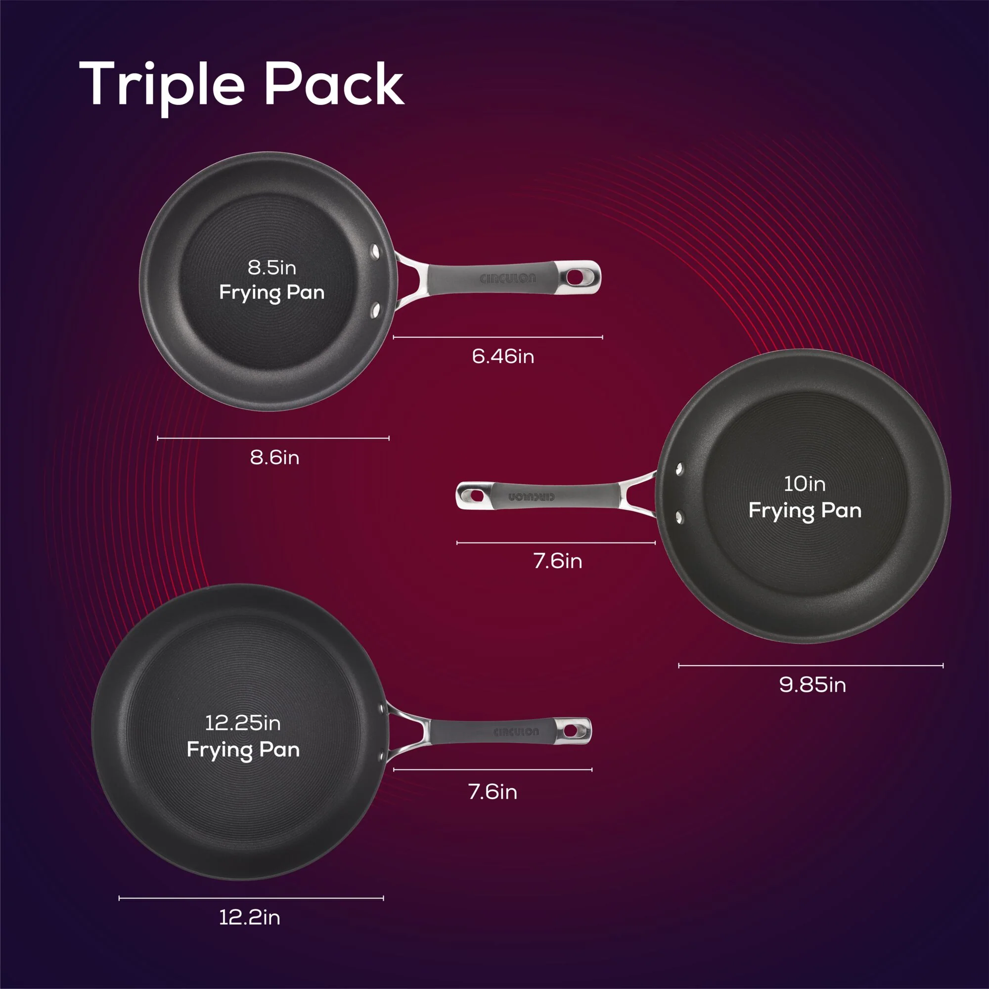 3-Piece Nonstick Frying Pan Set - Image 7
