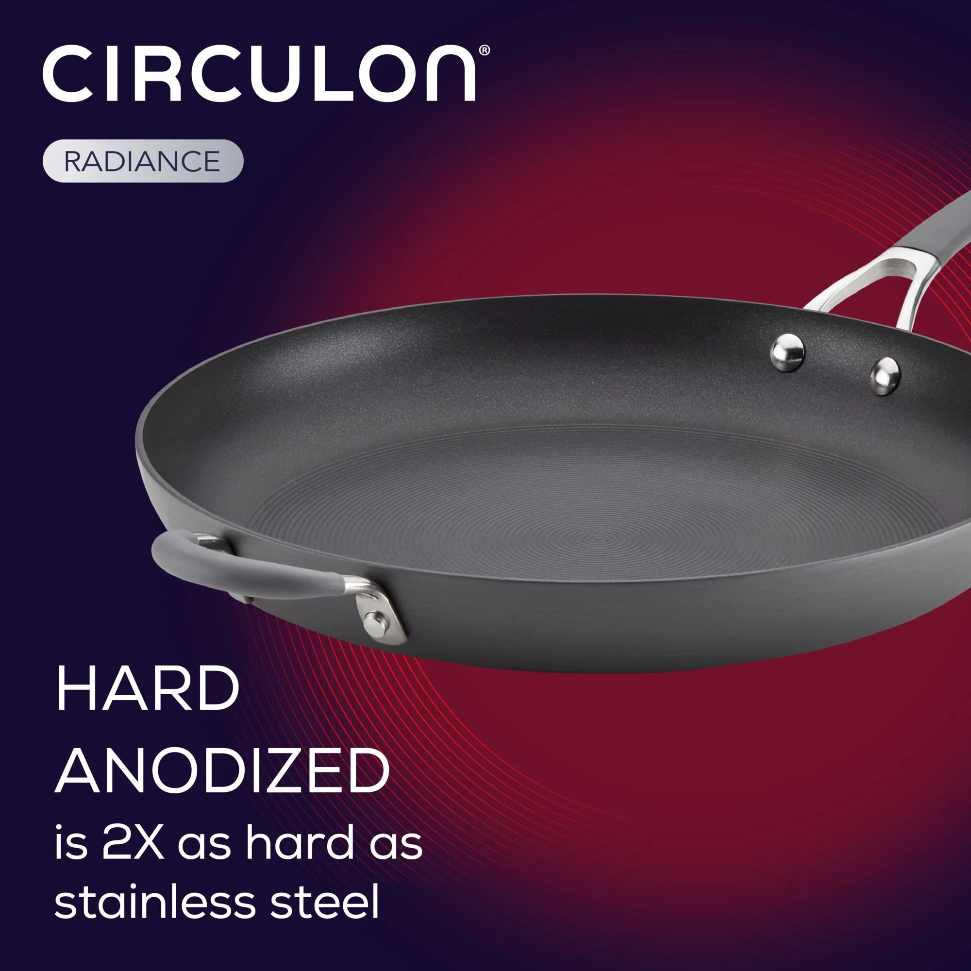 14-Inch Hard Anodized Frying Pan - Image 3