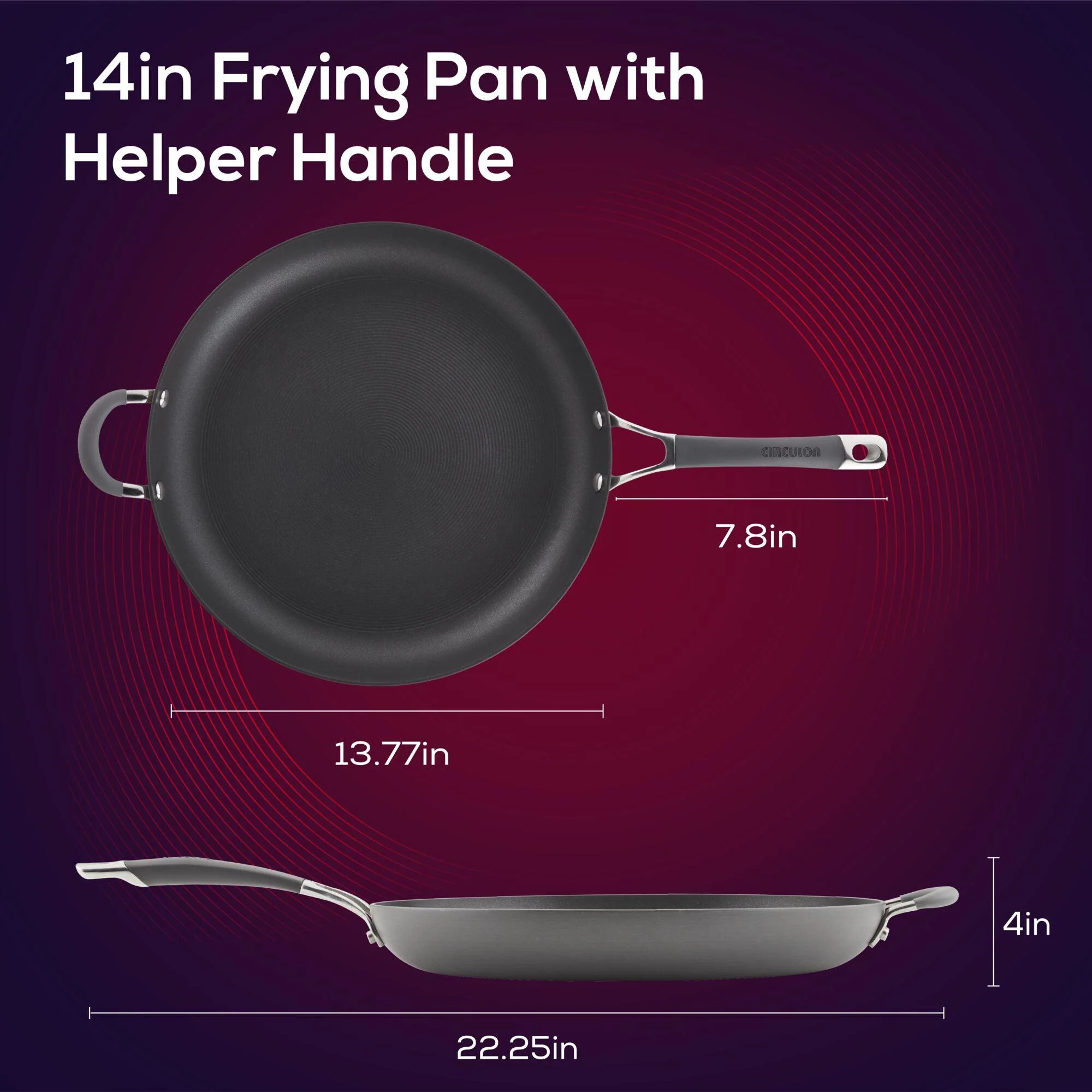 14-Inch Hard Anodized Frying Pan - Image 5