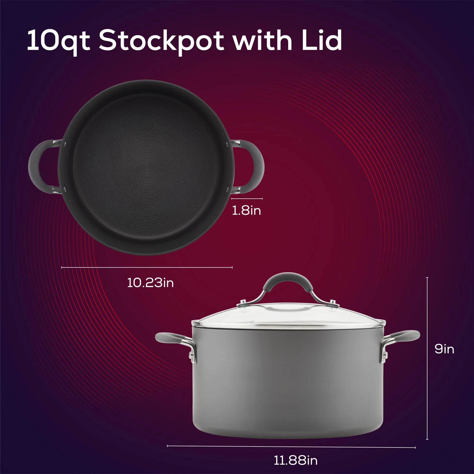 10-Quart Pot: Large Nonstick Stockpot - Image 6