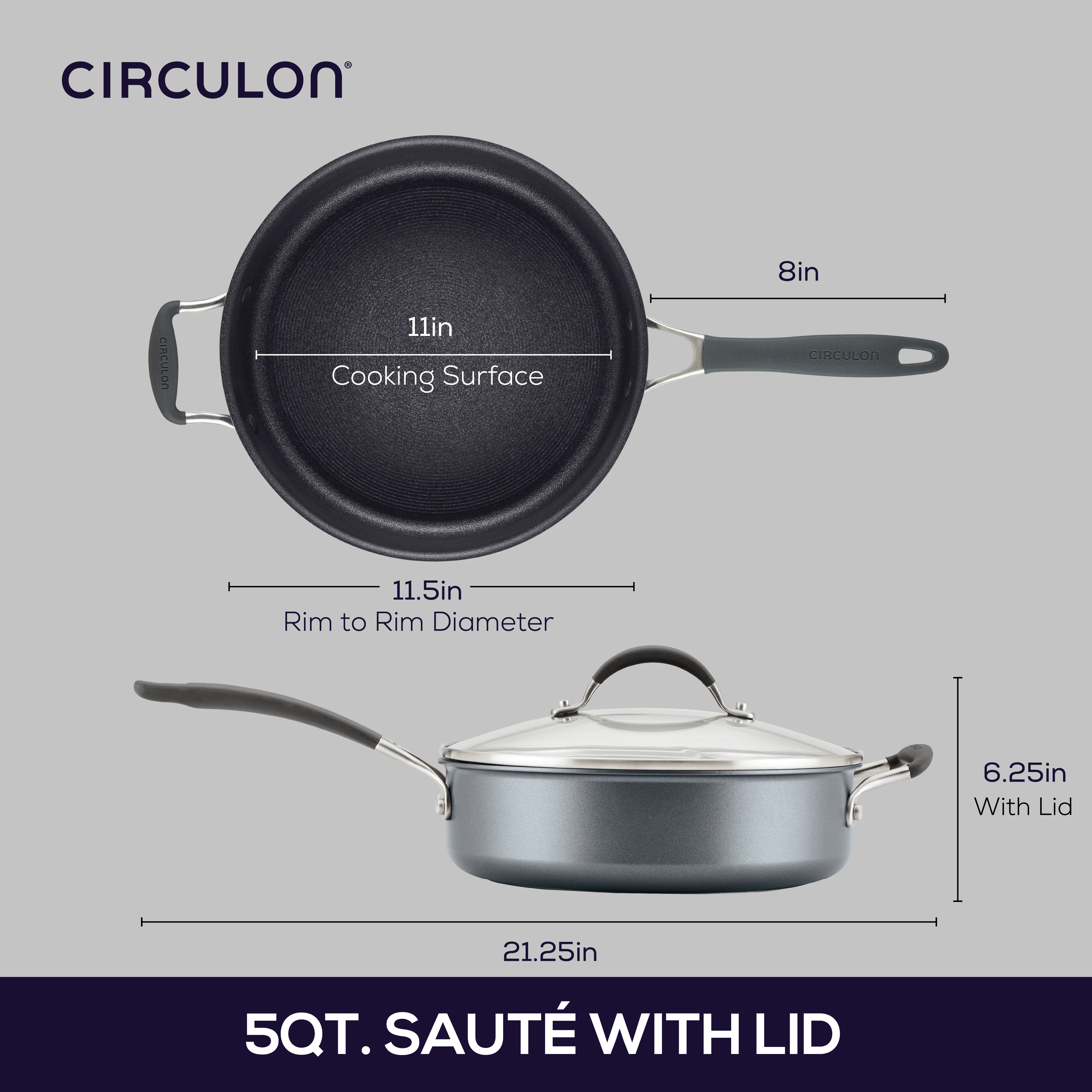 5-Quart A1 ScratchDefense™ Nonstick Saute Pan with Lid - Image 10