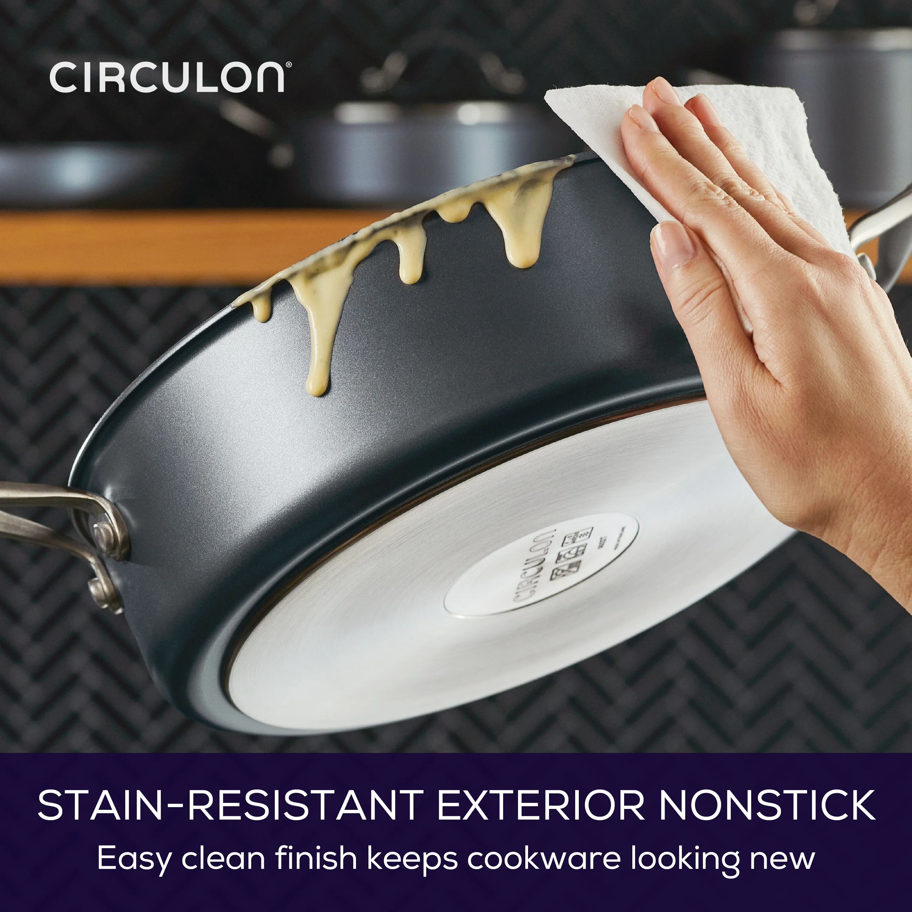 5-Quart A1 ScratchDefense™ Nonstick Saute Pan with Lid - Image 6
