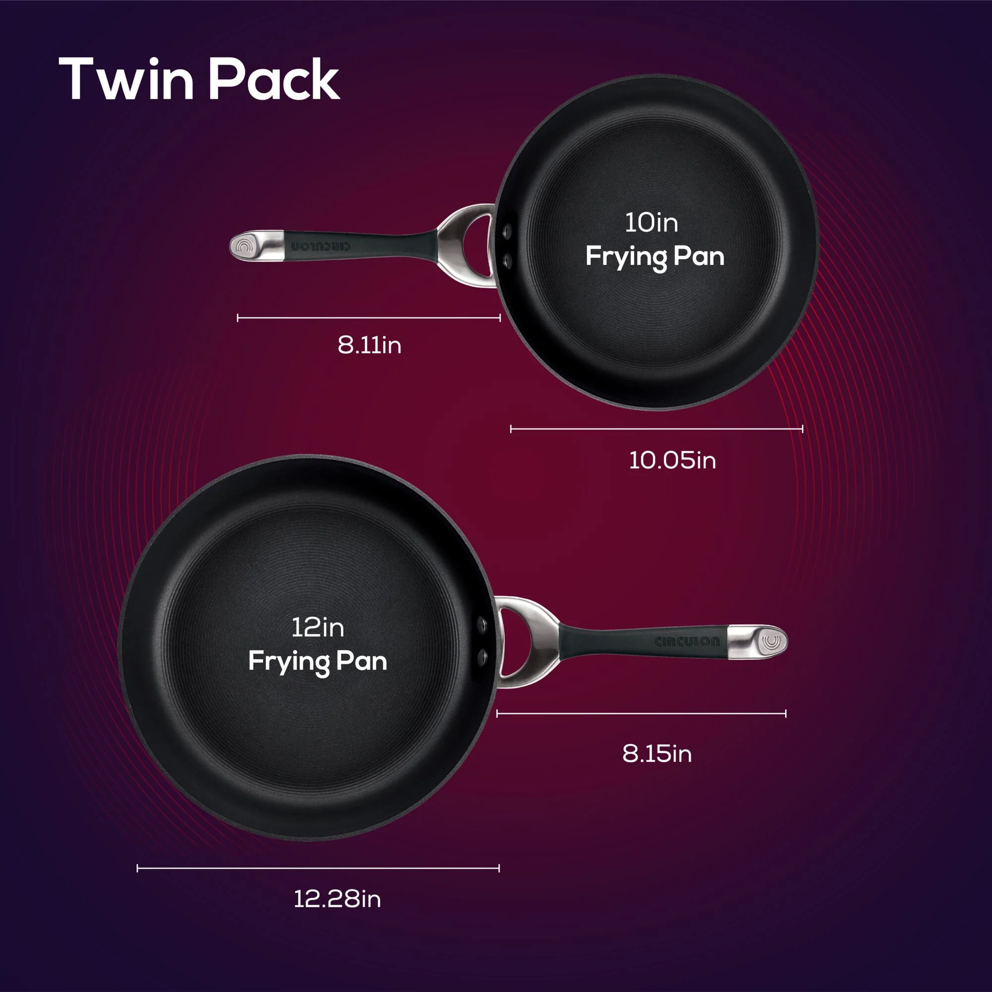 Hard-Anodized Frying Pan Set - Image 7