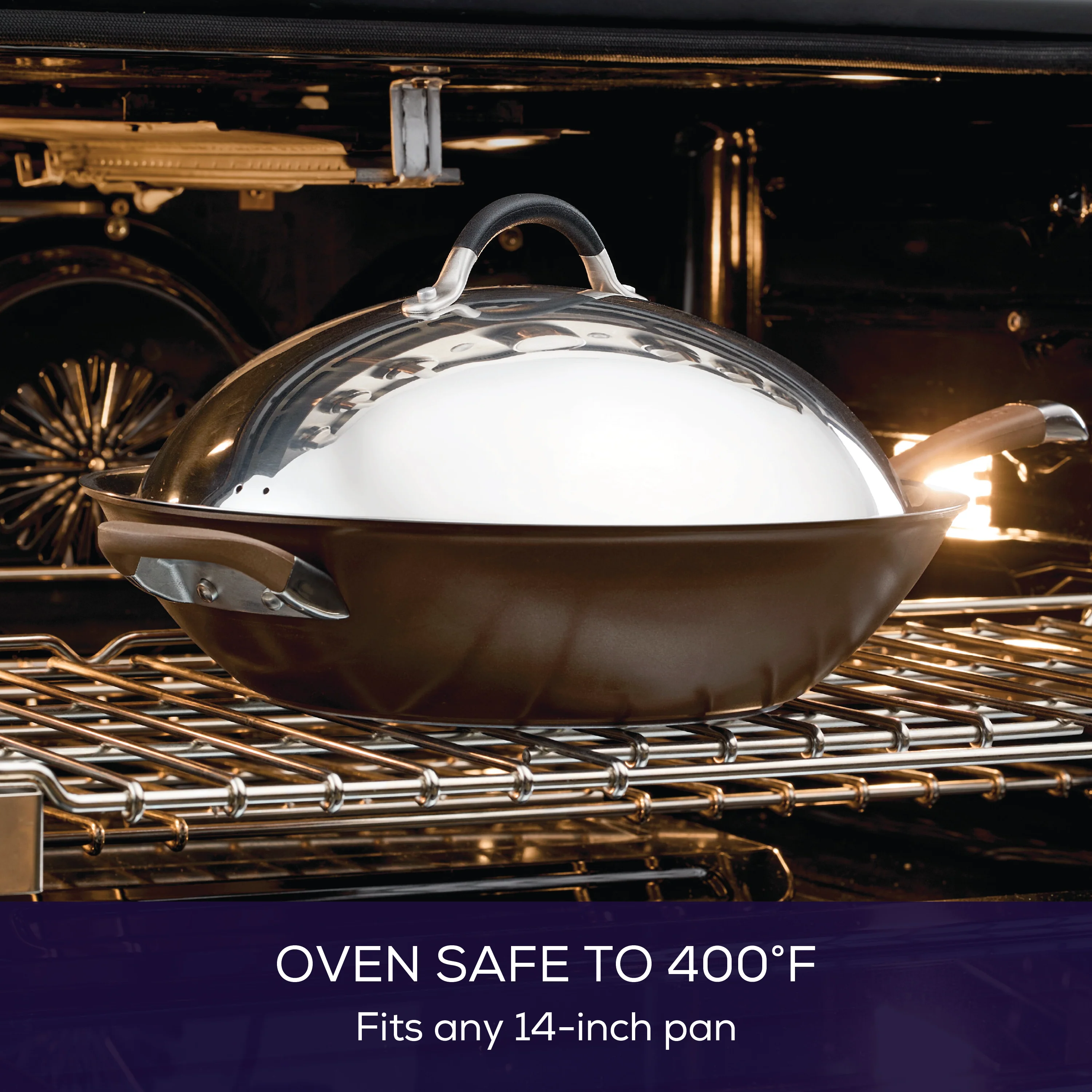 14-Inch Stainless Steel Domed Lid - Image 3