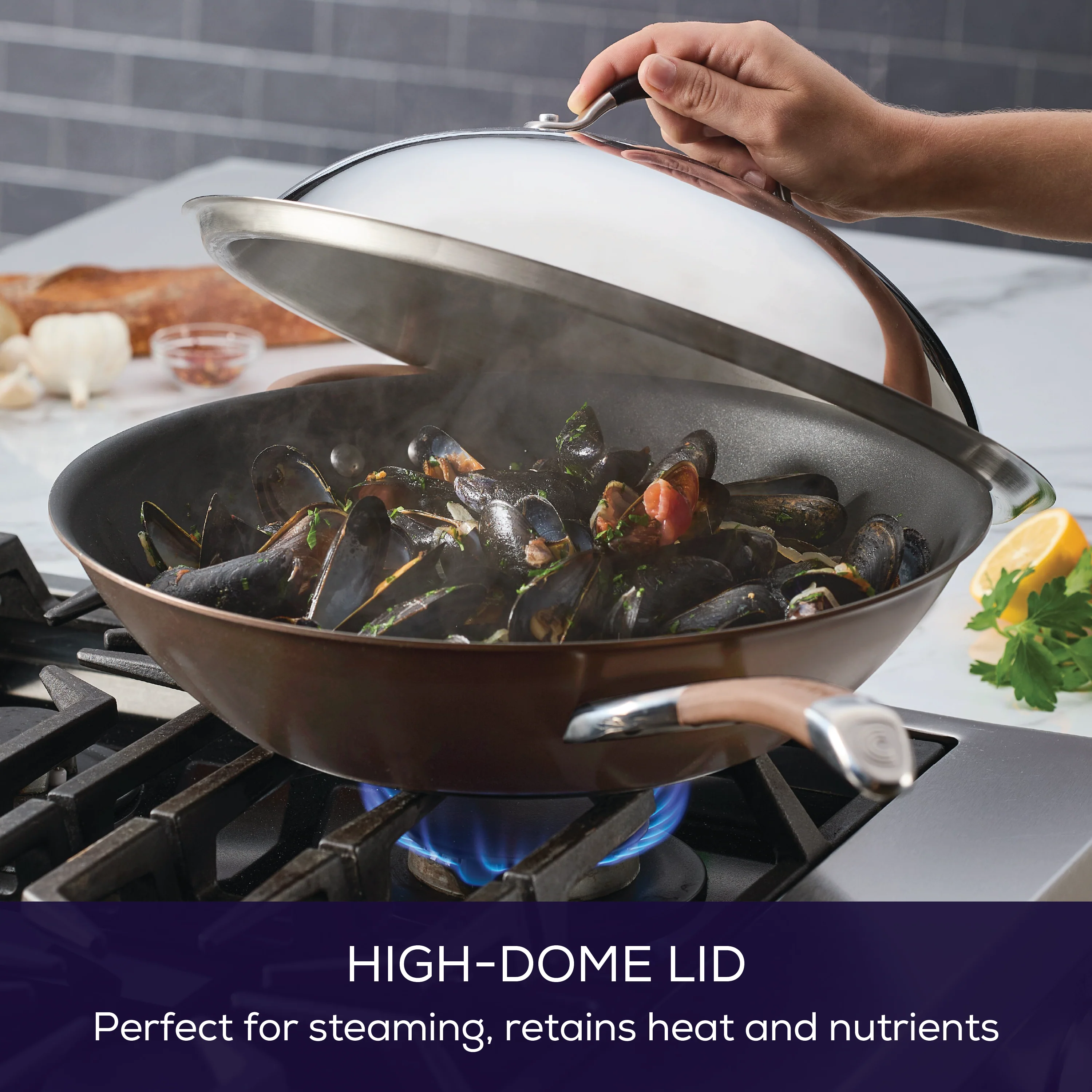 14-Inch Stainless Steel Domed Lid - Image 5