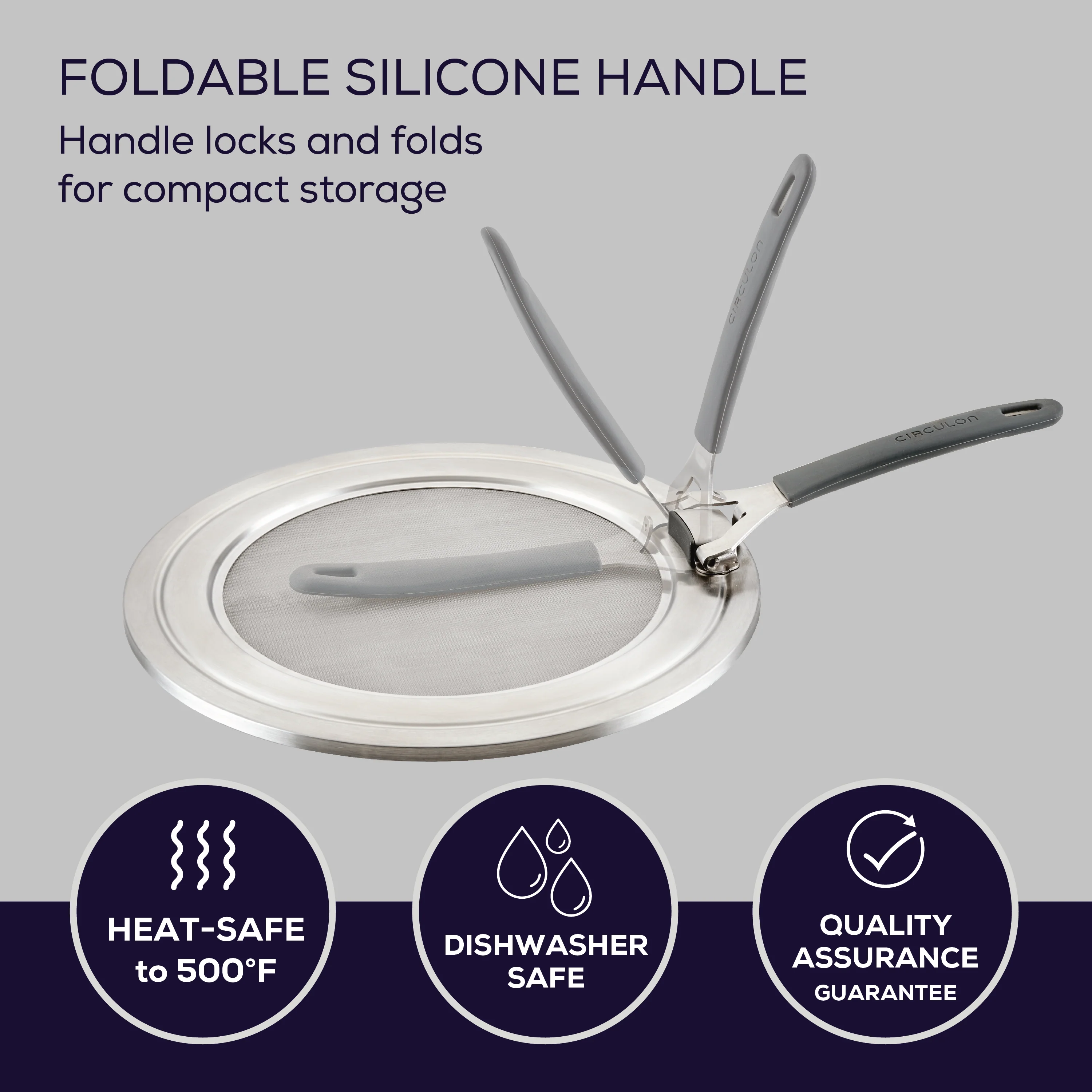 Universal Stainless Steel Splatter Guard - Image 5